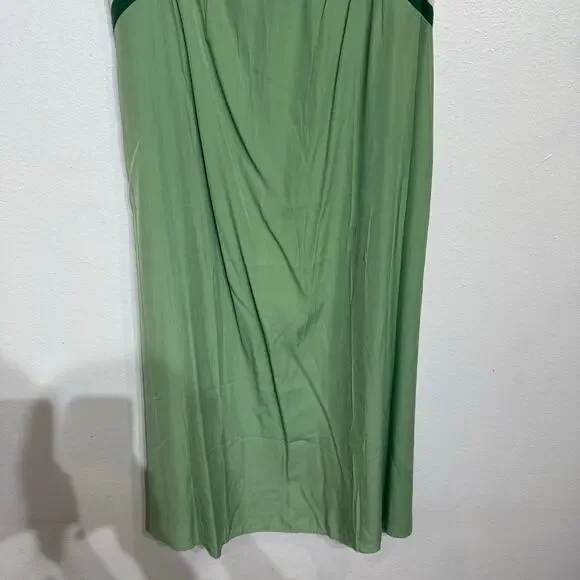 Rotimia Green Colorblock Empire Waist Maxi Dress Boho Sleeveless Sz M - Picture 4 of 11